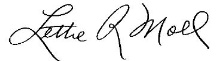 lettie r. moll's signature